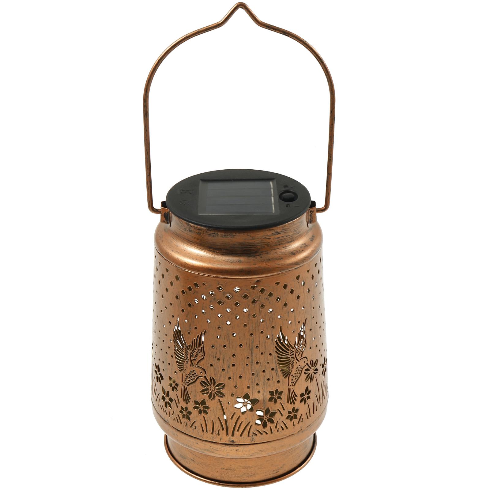 

Outdoor Garden Solar Light Metal Hanging Hummingbird Hollow LED Landscape Lanterns Waterproof Lawn Lights for Yard Patio Decor 0-5W теплый белый