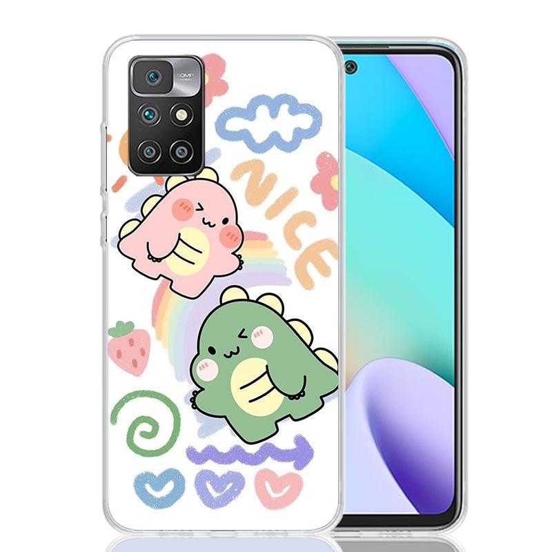 

Мультяшный милый чехол для телефона с динозавром для Xiaomi Redmi 12 12C 9 9A 9C 9T 10 10A 10C 8 8A 7 7A 6 6A K40 K20 Pro S2 10X Печатный чехол Redmi 10A