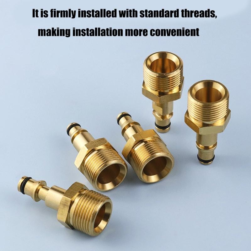 High Pressure Water Guns Quick Connection Brass Adapter Fitting Coupler Leakproof Design Compatible With Multiple Brands