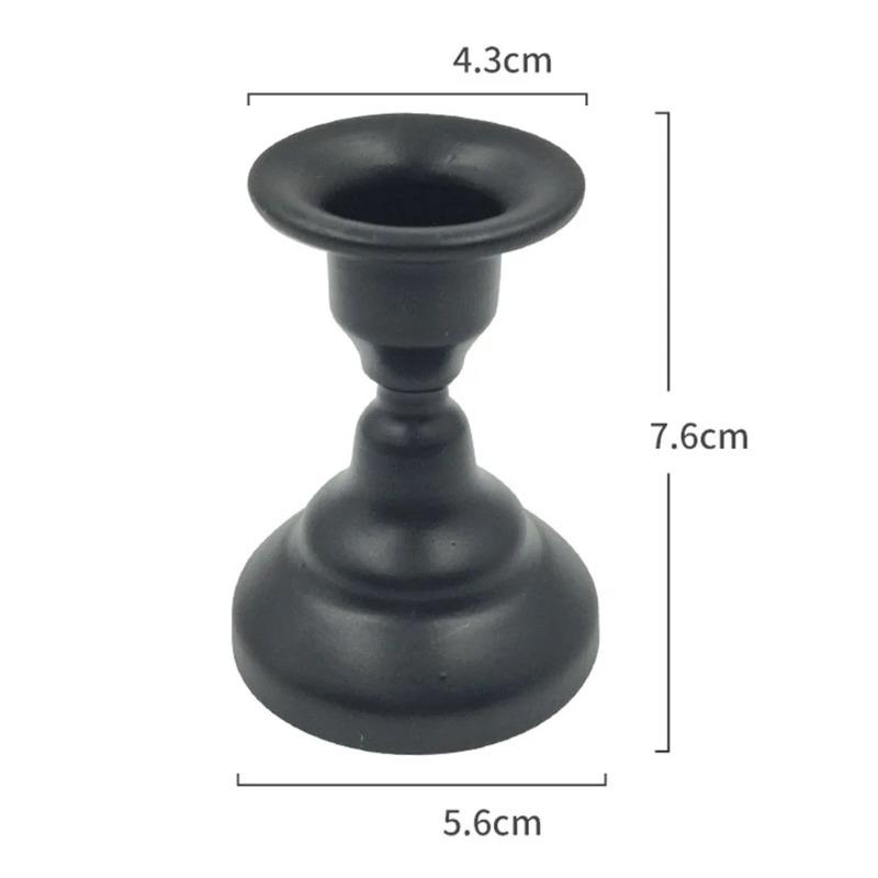 Vintage Metal Candlestick Candle Holders Pillar Iron Art Candlestick For Wedding Party Decor Mini Retro Candle Stick Stand