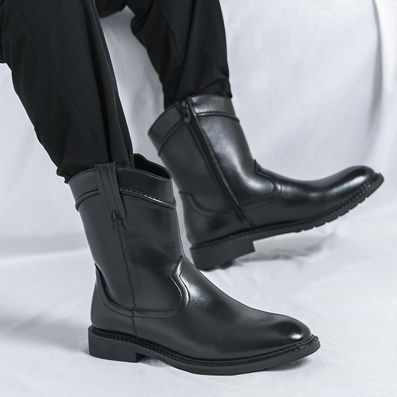 Fashion Leather Boots For Man Genuine Leather Big Size Boots High Quality Designer Formal Shoes Casual Boots Fashion Business