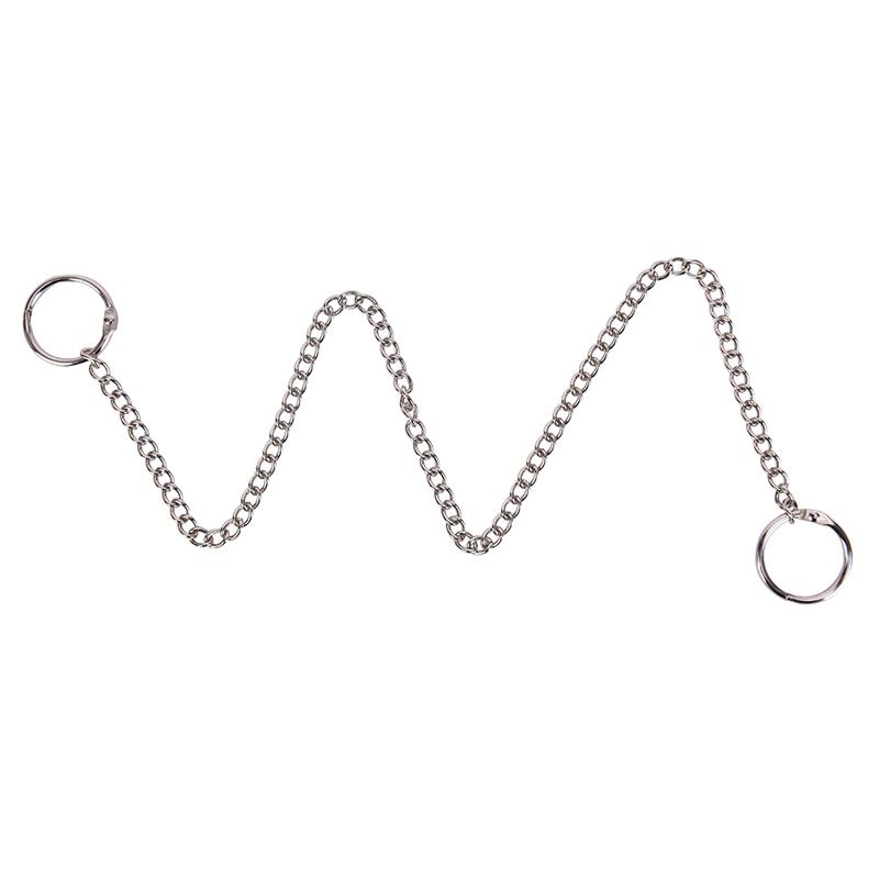 38cm Long Metal chain key Chain Strap Pants Rock Punk Hip hop Silver ring Unisex