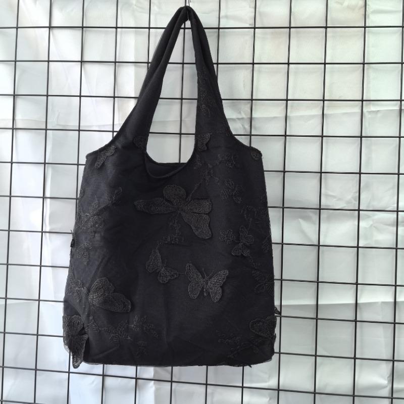 Embroidery Butterfly Leisure Travel Canvas Bag Large Capacity Shoulder Bag