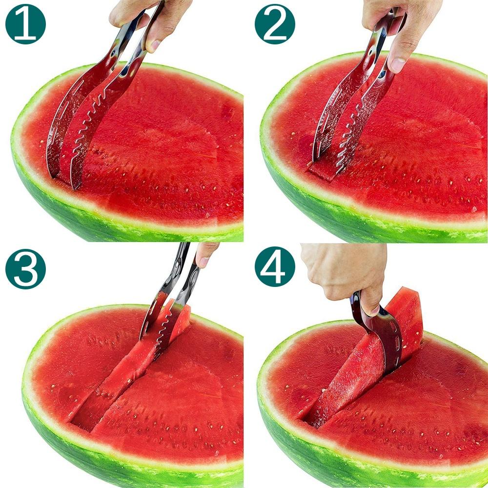 Stainless Steel Watermelon Slicer Fruit Melon Cutter Corer Scoop Melon Cutter