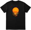Minimalist Sunset Orange Sun Reflection Graphic Tshirt Unisex Casual Summer Vacation Daily Tops 100 Cotton Streetwear 2026