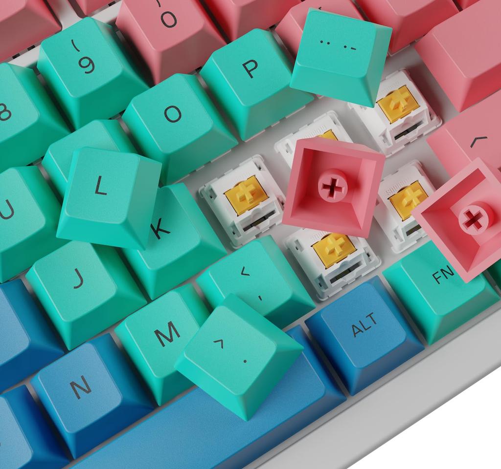 Glorious PBT Pastel Key Caps for Mechanical Keyboards, 114 Keycap Set (GLO-KC-GPBT-P, KB676)