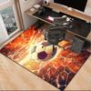 Flaming Soccer Ball Office Rug Chair Mat, Entryway Carpet, Suitable for Front Door, Bedroom, Living Room, Desk, Holiday Gift