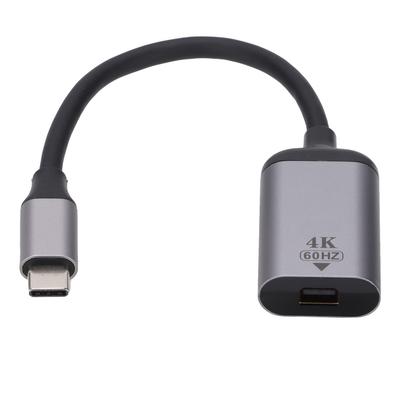 Adaptér USB-C samec na Mini DP samice HD Video Zrcadlení Konvertor pro Laptop Počítač Tablet