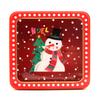 Christmas Iron Box With Skylight Tin Plate Box With Cookies Mousse Cake Packaging Christmas Square Small Iron Box