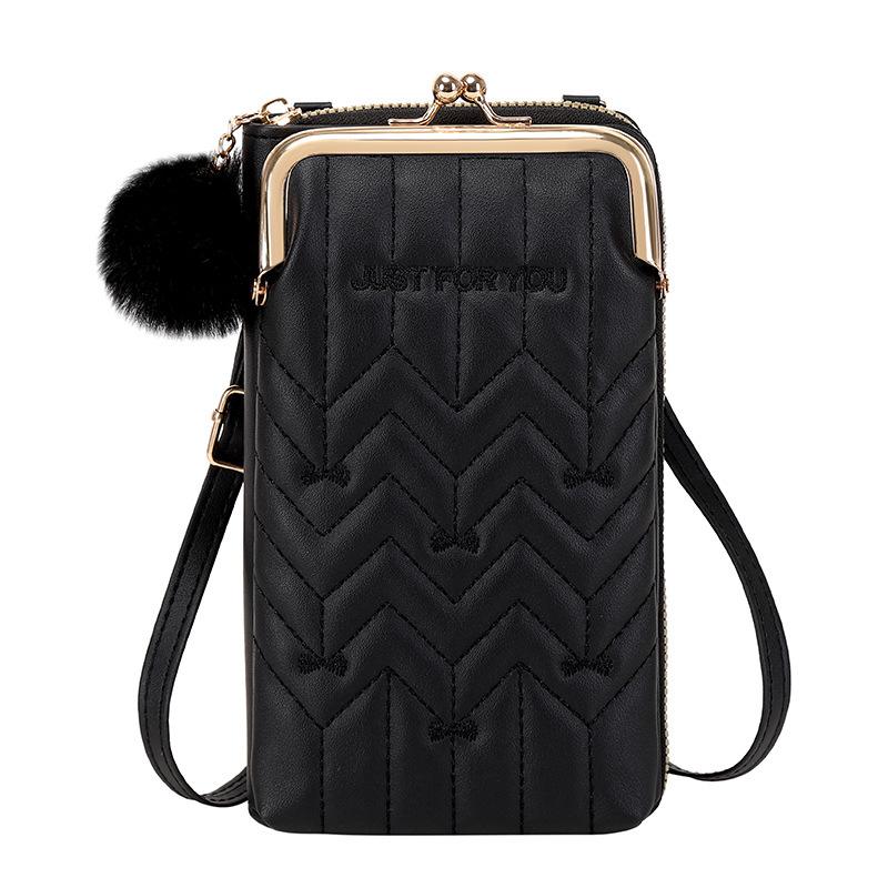 Rhombus Mobile Phone Bag New Xiaoxiangfeng Women's Bag Single Shoulder Oblique Span Bag Simple Bag Women's Versatile Clip Bag