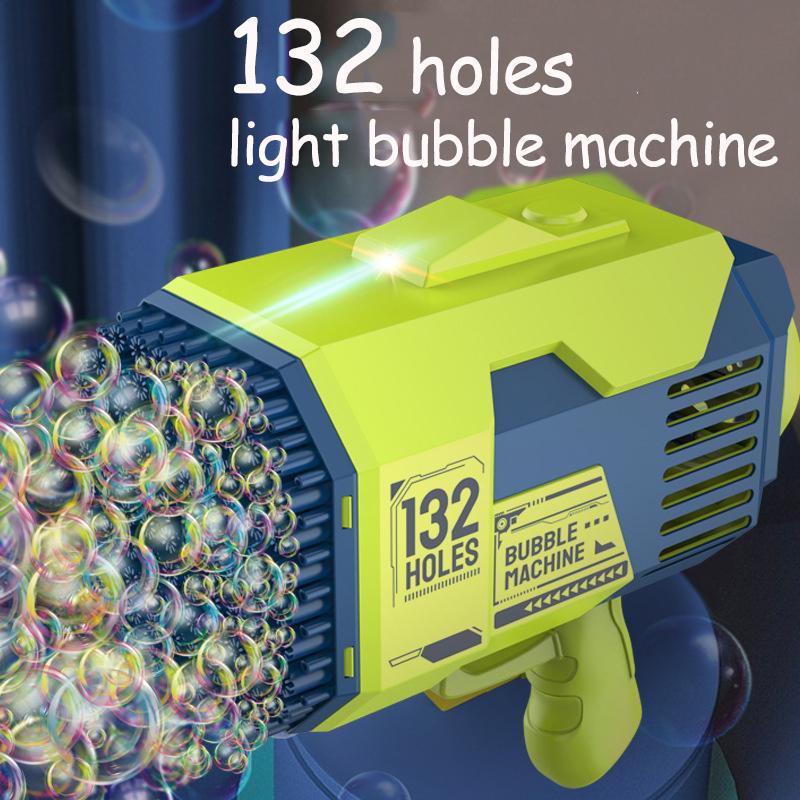 Bubble Gun 132 Holes Electric Automatic Soap Blower Bubbles Machine Kids Portable Outdoor Party Toys Gift Children‘s Day Gifts