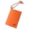 ZARIO-GRANDEE - Genuine Leather Tissue Cover with Leather Cord, Bi-fold, Compact Size, Made In Japan [ZAG-206T] (Orange)