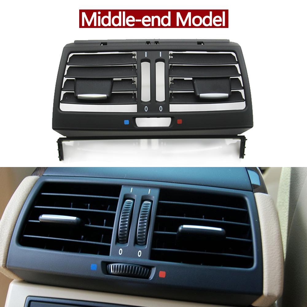LHD RHD Car Rear Center Console Air Conditioner AC Vent Outer Grille Cover Panel For BMW X5 X6 E70 E71 E72 2007-2013