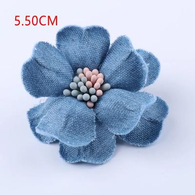 Neuer Jeansstoff Künstliche Blumen Scrapbooking DIY Jeans Blumen Kopfschmuck Kleidung Kleidung Blume