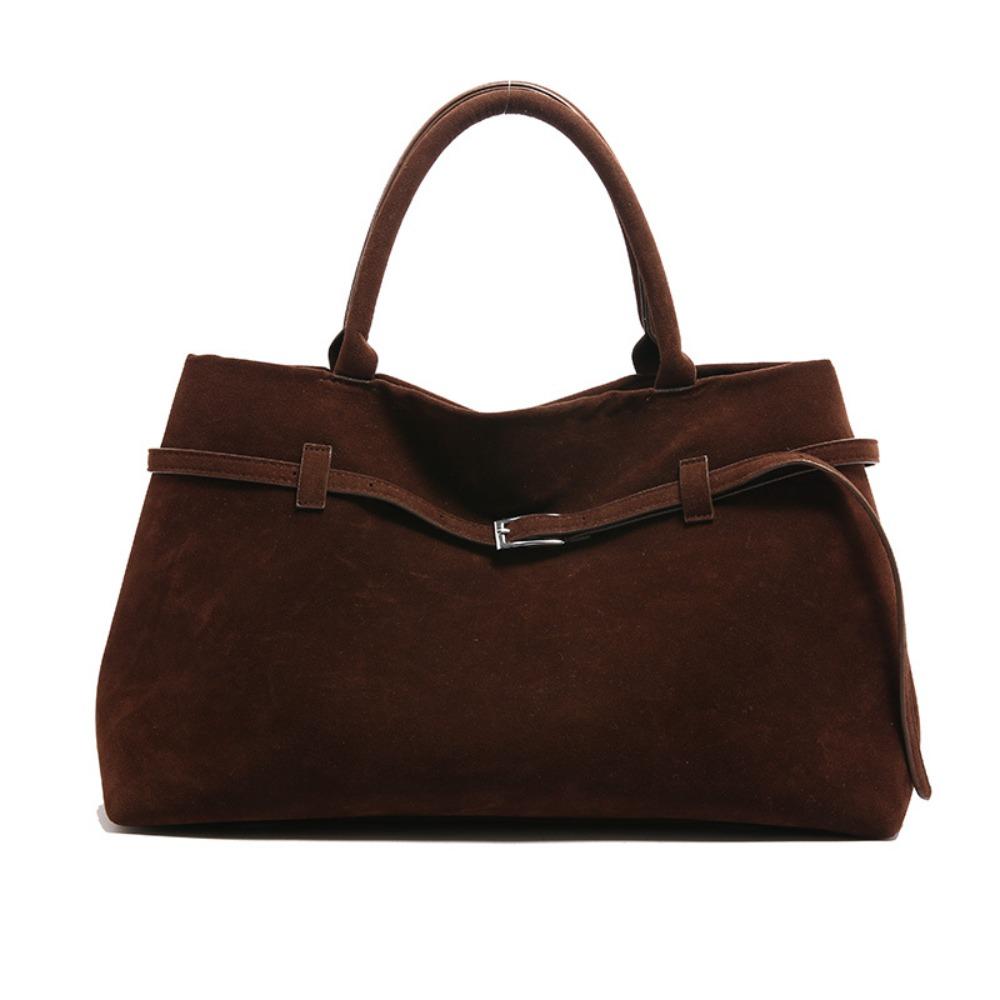 Korean Style Suede Shoulder Bag Tote Bag Underarm Packs Casual Matte PU Handbag  Girls