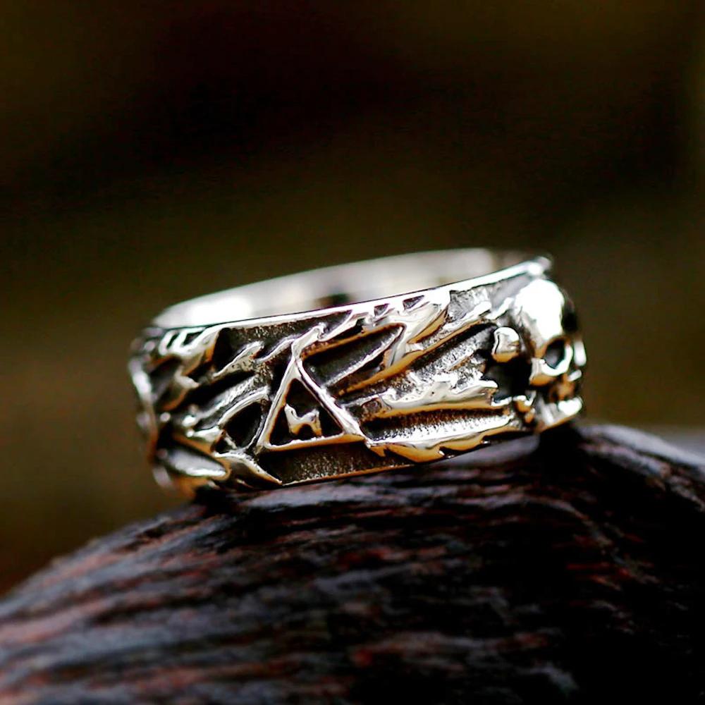 Vintage Gothic Skull Rings for Men Women Punk Hip Hop Party Skull Stainless Steel Ring Fashion Jewelry Gift Wholesale Size 7-13