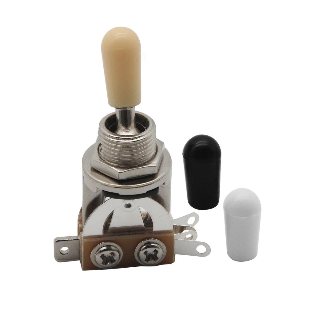 FLEOR 3-Way Toggle Switch Guitar Pickup Selector Switch with Tip for Guitar Parts, 3 Colors Choose