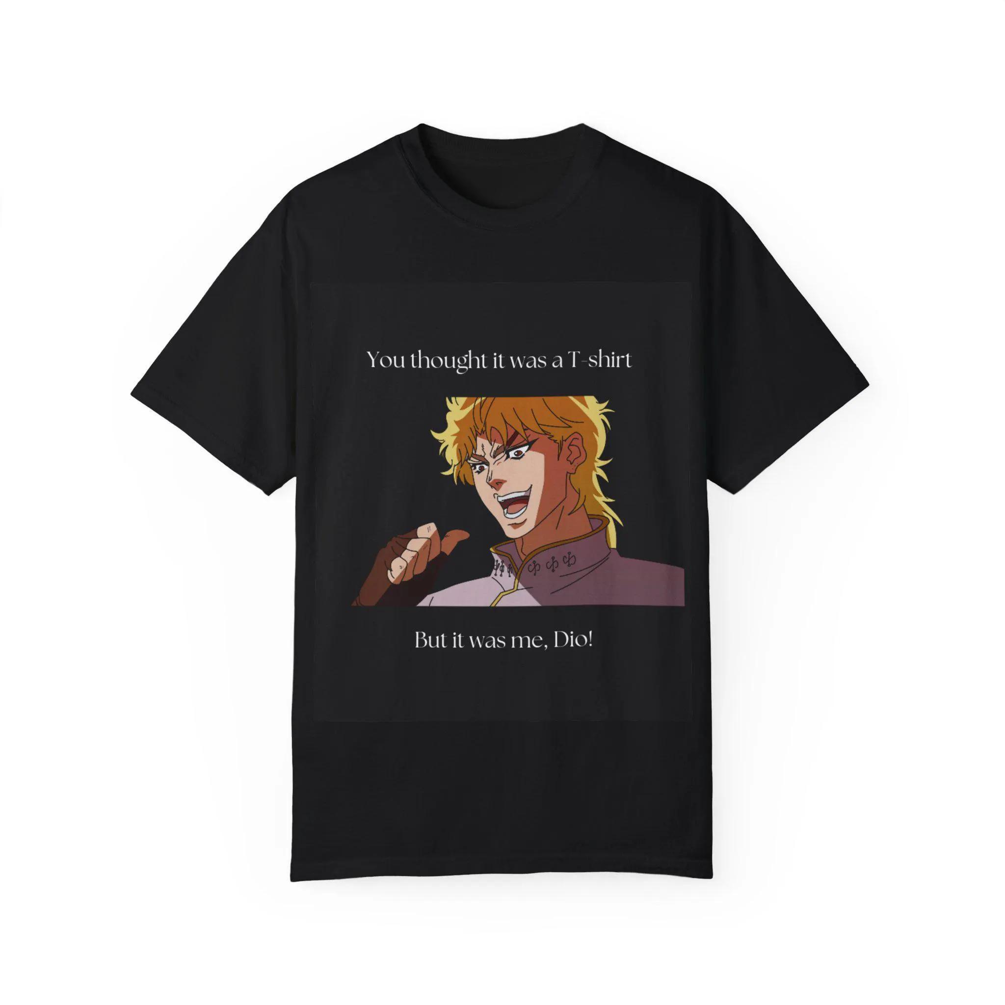 

Vintage Unisex GarUnisextDyed Tee Jojo Bizarre Adventures But It Was Me Dio Anime Graphic Tee Retro Unisexs Womens Top Retro Unisexga S