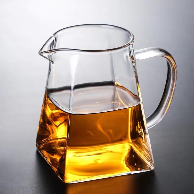Rättvisekopp i glas te-sil set Förtjockad värmetålig sil manlig kopp te-dispenser Kung Fu te-set tillbehör