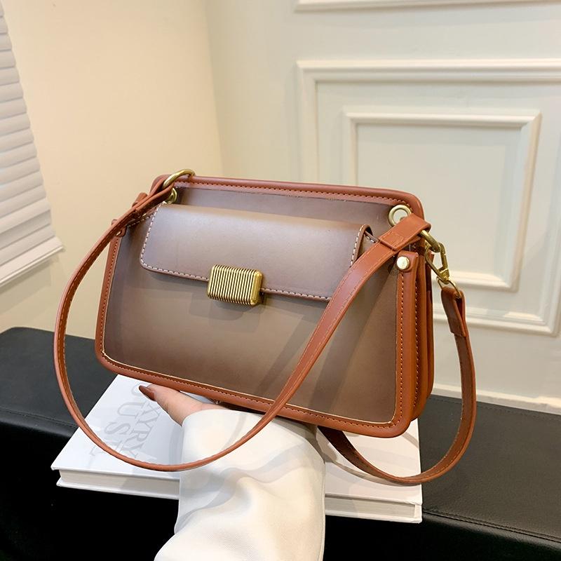 IELGY Women's Textured Bag Cross-body Korean Small Satchel, One-shoulder Retro Underarm Bag