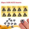 10Pcs 6mm 16ER AG55 Carbide Threading Inserts CNC Lathe Turning Blade Tool