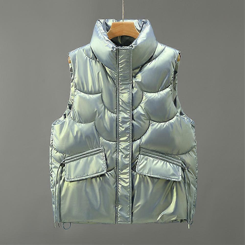 Baumwollweste Gepolstert Weich Hält Warm Reißverschluss Damen Winterweste Lady Winterweste für die Arbeit
