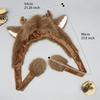 Warm Christmas Plush Elk Pullover Hat Autumn/Winter Thicken Windproof Cute Ear Protection Faux Fur Lined Comfortable Bomber Cap