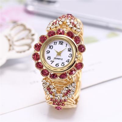 Women Rhinestone Quartz Watch Ladies Bracelet Crystal Wrist Watches