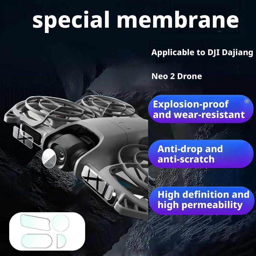 Ultra-HD Tempered Glass Lens Screen Protector For DJI Neo 2 Anti-scratch Drone Camera Lens Tempered Film Cover Accessories
