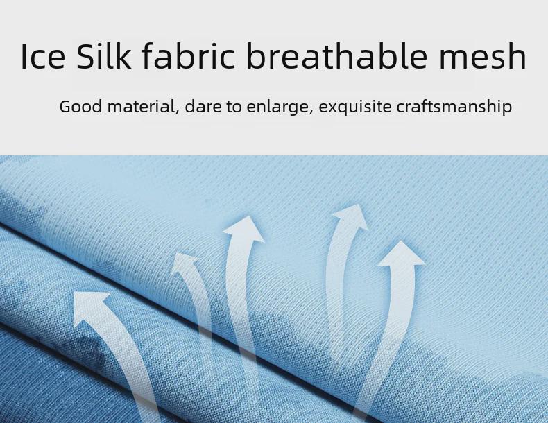 Men's Gradient Quick-Dry Ice Silk Mesh T-Shirt, Short-Sleeved, Breathable Summer 2023 Trend.