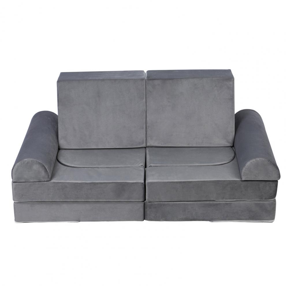 

Ультрамодульный детский игровой диван для малышей, игровой диван из блоков с губковым наполнителем, детская отстегивающаяся мебель темно-серого