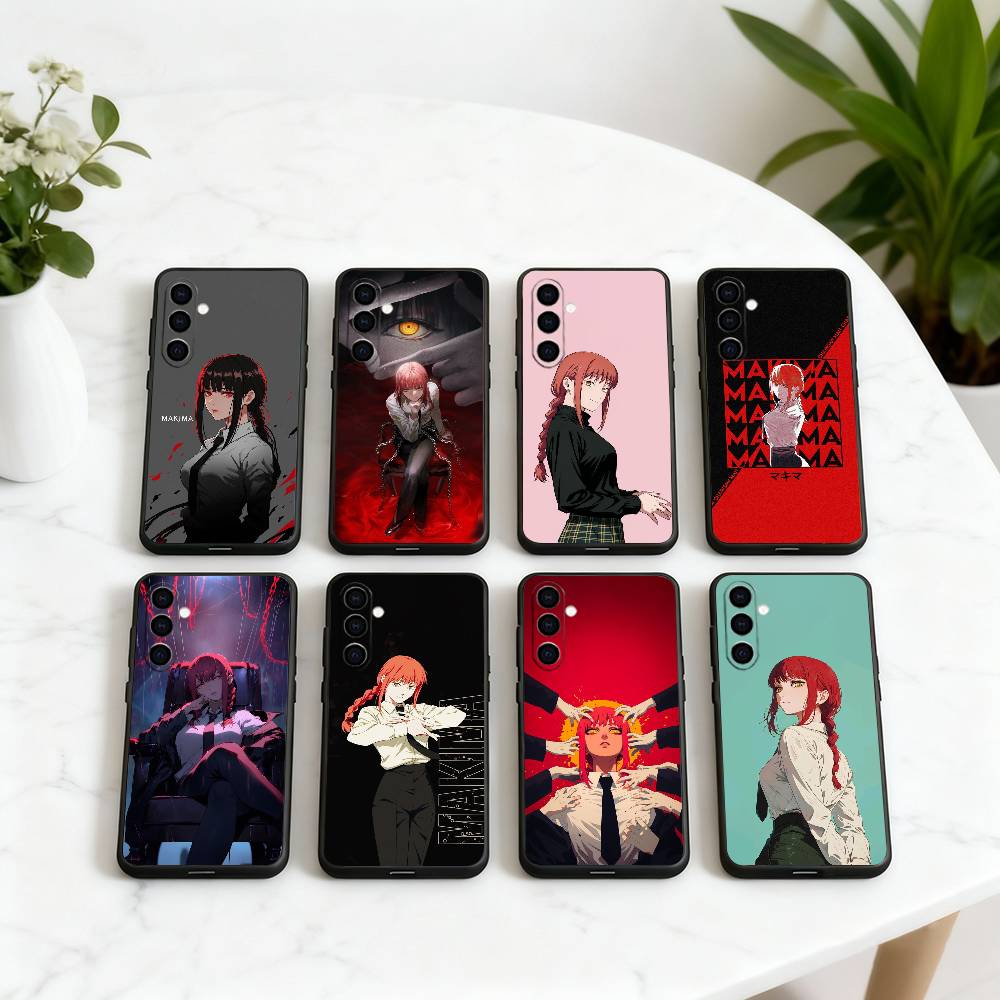 C-Chain-saw Man M-Makima-CMM Phone Case For Samsung Galaxy A73,A72,A71,A70,A53,A52,A51,Others Soft Black Cover