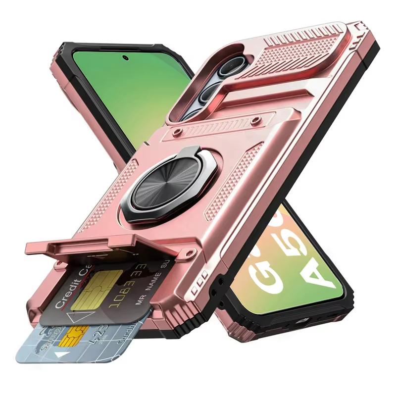 Magnetic Rotated Ring Kickstand Phone Cases For Samsung Galaxy A56 A36 A16 A55 A35 A15 A14 5G A26 Case Shockproof Wallet Cover