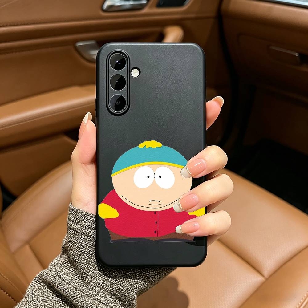 Classic S-South P-Park-SP Black Soft Silicone Phone Case for Samsung Galaxy A73, A71, A72, A70, A53, A52, A51 Samsung a10