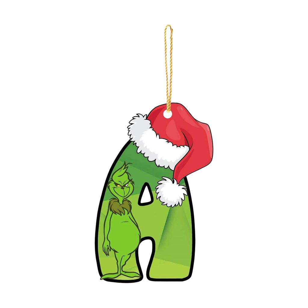Santa 2D Flat Acrylic Christmas Tree Hanging Decoration Sports Car Decoration Flat Decoration Pendant