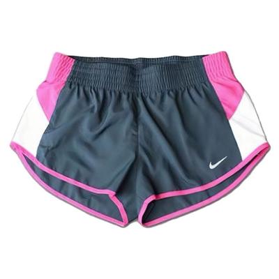 Color Block Elastic Waist Quick-Dry Sports Shorts Women Shorts Pink 588625-008