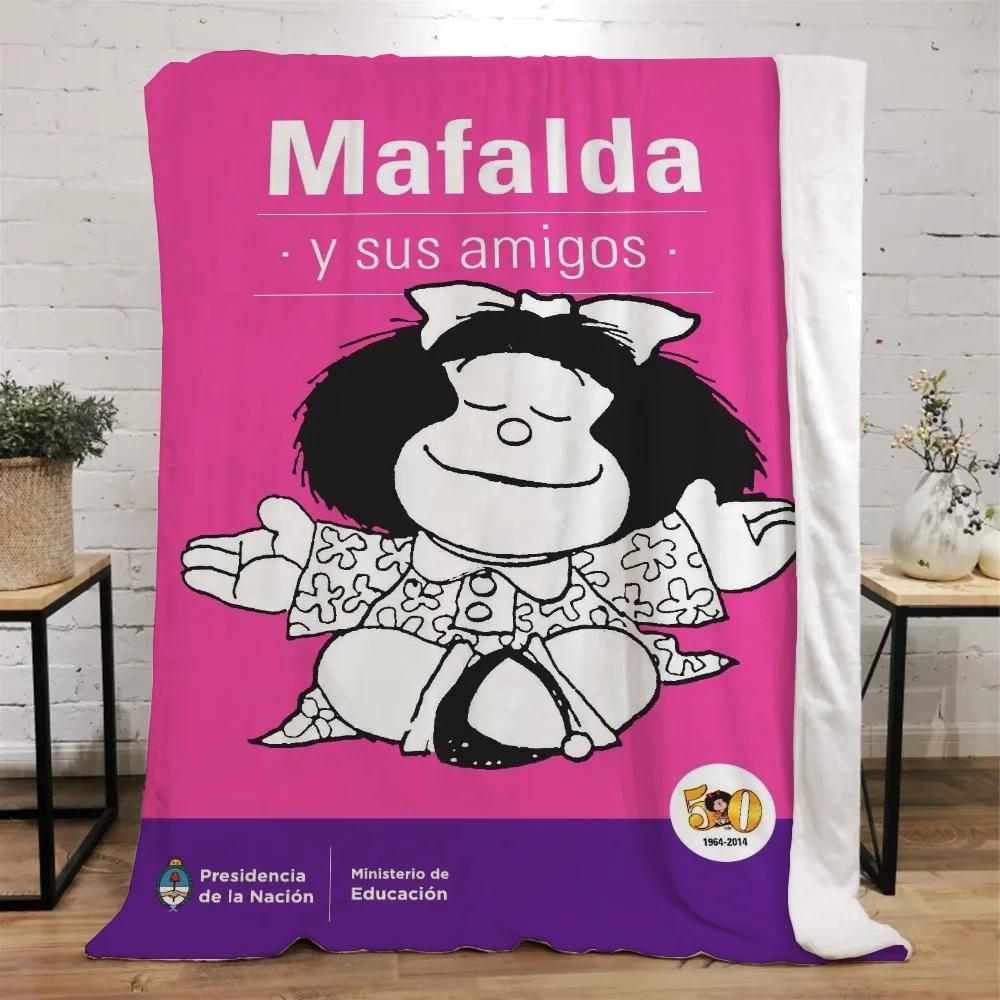 Mafalda Vtipná deka na pohovky Vlastní deky Dekorace na pohovku Přehoz na postel Luxusní ložní prádlo Pletená kostka Plážová osuška Bytový interiér