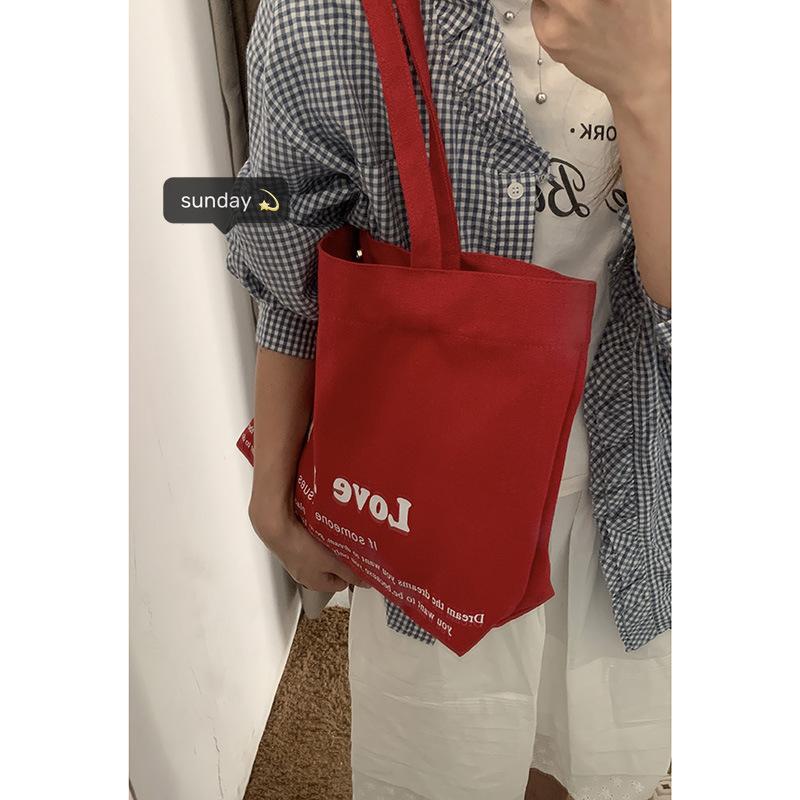 Korean version of casual large-capacity underarm bag women's 2025 new letter print tote bag shoulder shopping bag