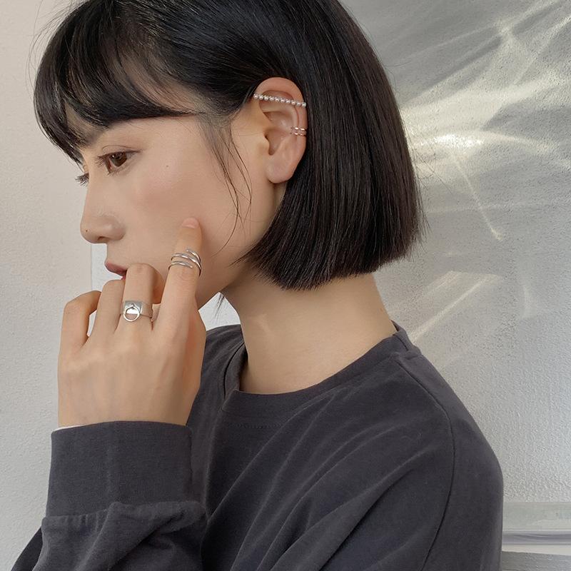 S925 Sterlingsilber Ohrclip ohne Ohrloch Damen Perle Diamant schlichtes Nischendesign Mode Internet-Berühmtheit Ohrringe Tide