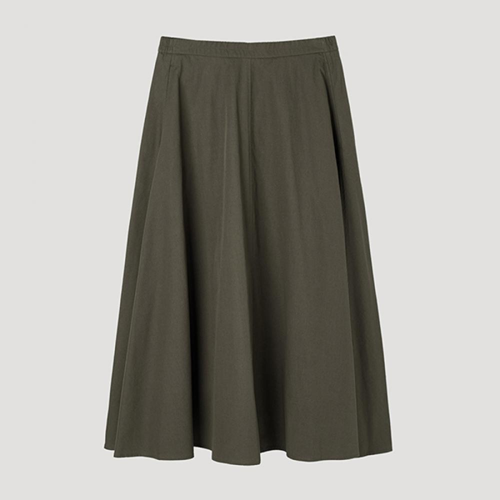 

[She S miSS] Linen Blend Banding Long Skirt SwwSkp22100 Br Braun/44