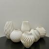 Modern Vase, White Minimalist Small Flower Holders for Pampas Grass Decor, Coffee Table & Shelf Decor, Abstract Vases for Flower Bouquet, Trendy Home
