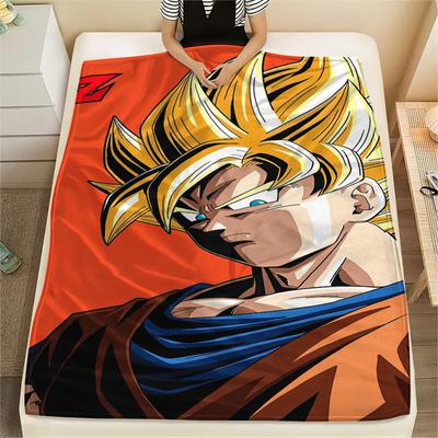 Dragon Ball Characters Print Flannel Blanket,High Quality Comfortable for All Seasons,Home Decor,Warmth and Comfort,Perfect for Christmas Gifts