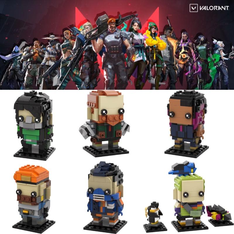 Gobricks Moc Valorant Vertragskopf Miniaturfigur Bauspielzeug