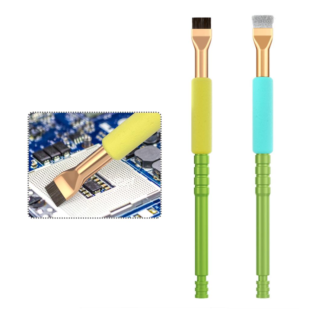 2Pcs ESD Safe Brush Cleaning Tool for Phone Motherboard Cleaner IC Glues Removal Cleaning Mobile Phone Repair Tool