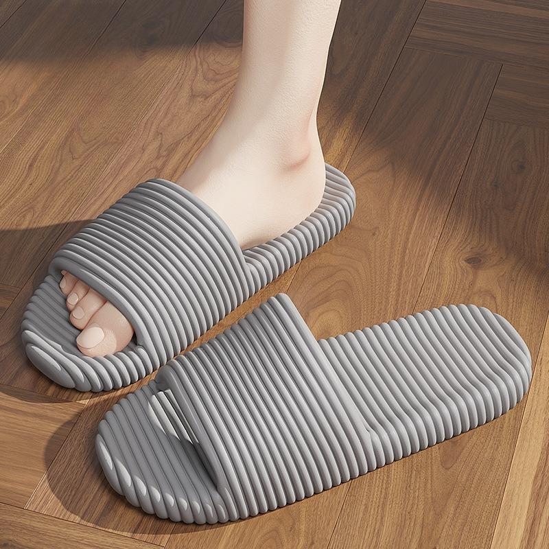 Striped Bathroom Slippers for Women, Summer Household Bathroom Anti-slip, Men's Indoor Household Cool Slippers for Women