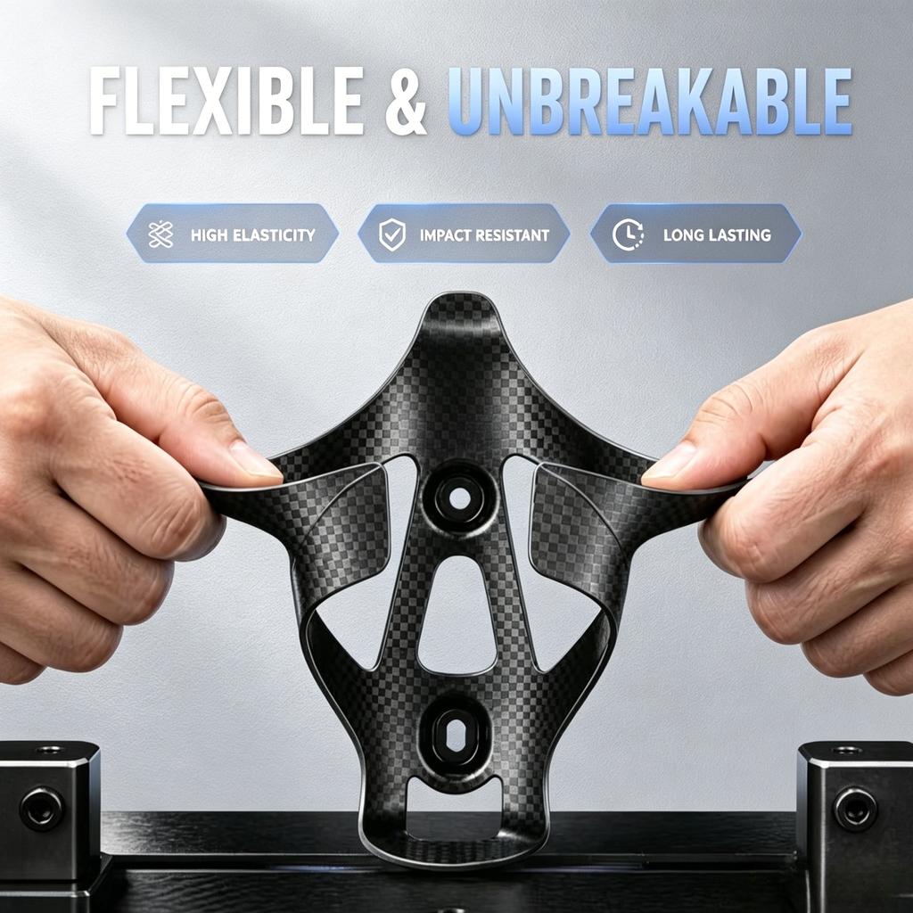 Bike Plastic Water Bottle Cage with Screws Lightweight Carbon Fiber Texture Water Bottle Holder For Road Mountain 6