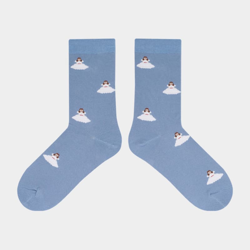 STUDIO SOCKSTOP Popular Scarlet One-Piece Embroidered Socks