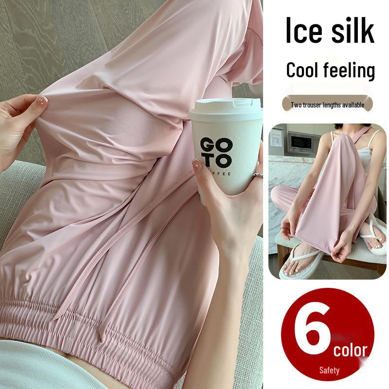 Women's Summer Ice Silk Sun Protection Quick-Dry Pants - Slim or Wide Leg Options