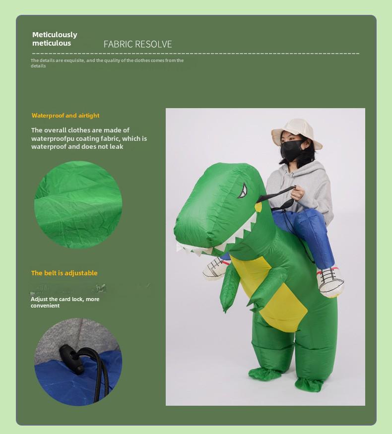 Dinosaurier Aufblasbares Kinderkostüm: Lustiges Halloween- und Outdoor-Performance-Outfit