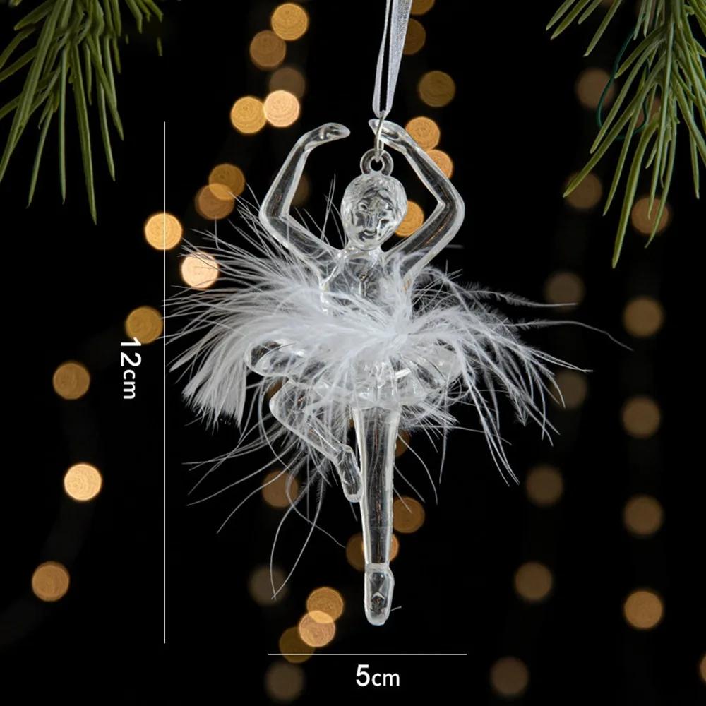 Acrylic Christmas Crystal Pendants Snowflake Wall Pendant Christmas Tree Ornaments Indoor Outdoor DIY Crystal Hanging Christmas